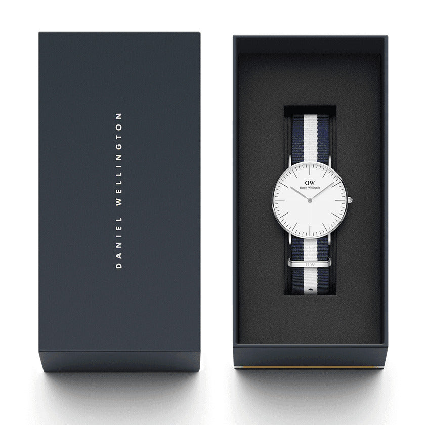 Orologio Donna Daniel Wellington Classic Glasgow Silver 36mm, cod. DW00100047